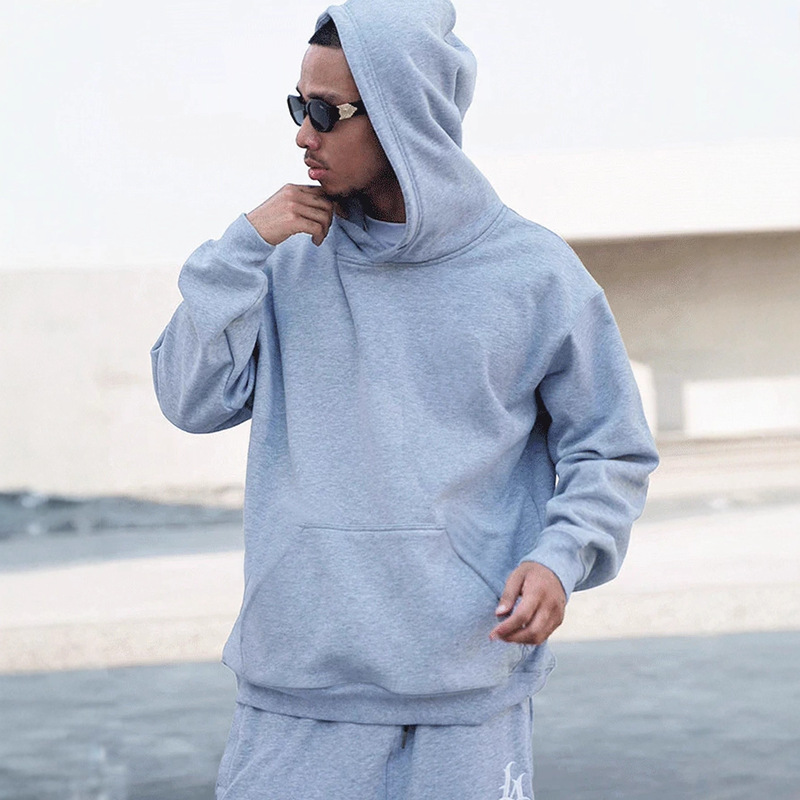Cross-Border Exclusive for the United States, European and American Hooded Sweatshirts, Spring and Autumn Simple and Versatile Loose Inner Wear Men's Long-Sleeved Tops