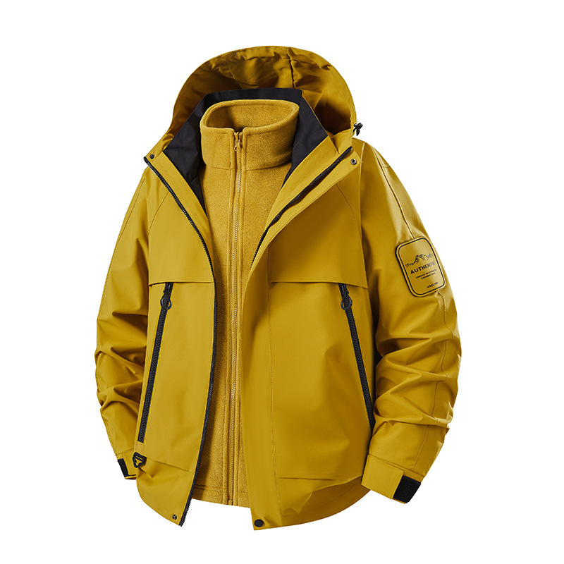 山系机能三合一冲锋衣男户外防风防水工装两件套女秋冬滑雪登山服|undefined