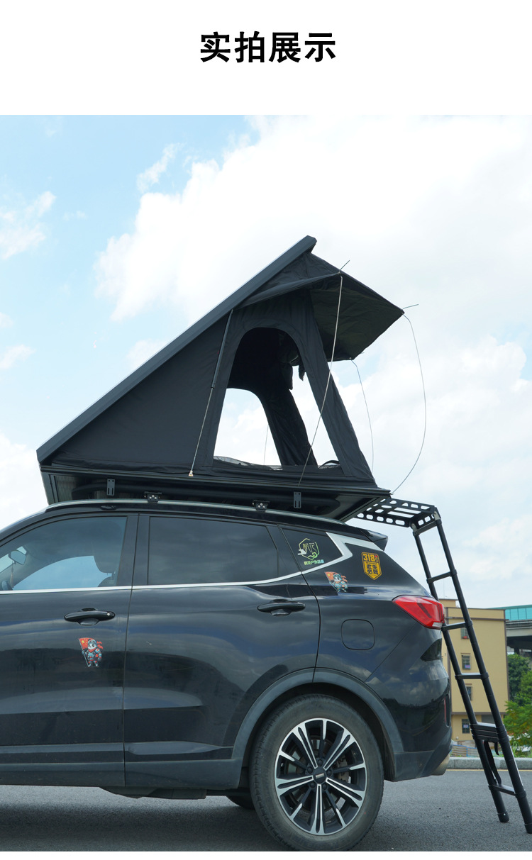 New Cross-Border Aluminum Alloy Roof Tent, Triangular Outdoor Self-Driving Travel Fully Automatic Off-Road Rainproof Car Tent