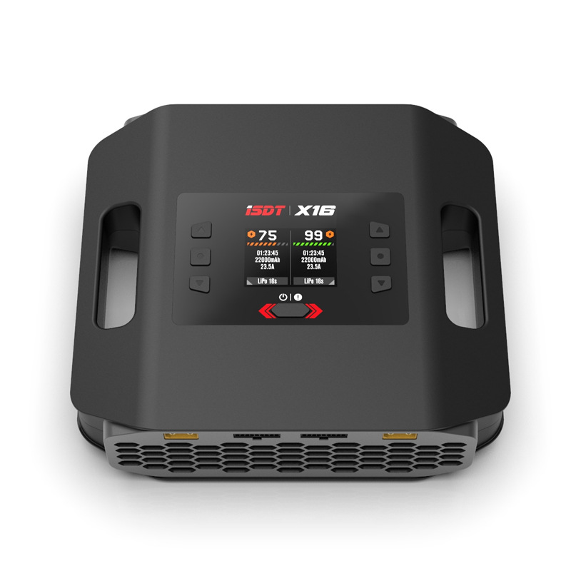 ISDT艾斯特 X16 2-16S锂电池智能平衡充电器 AC输入充电20A双通道