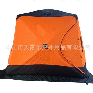 Cross-Border Outdoor Hexagonal Winter Fishing Tent with Chimney, Windproof and Warm, Suitable for Multiple People, Sweat-Steaming Sauna Tent, Lightweight and Quick to Set up
