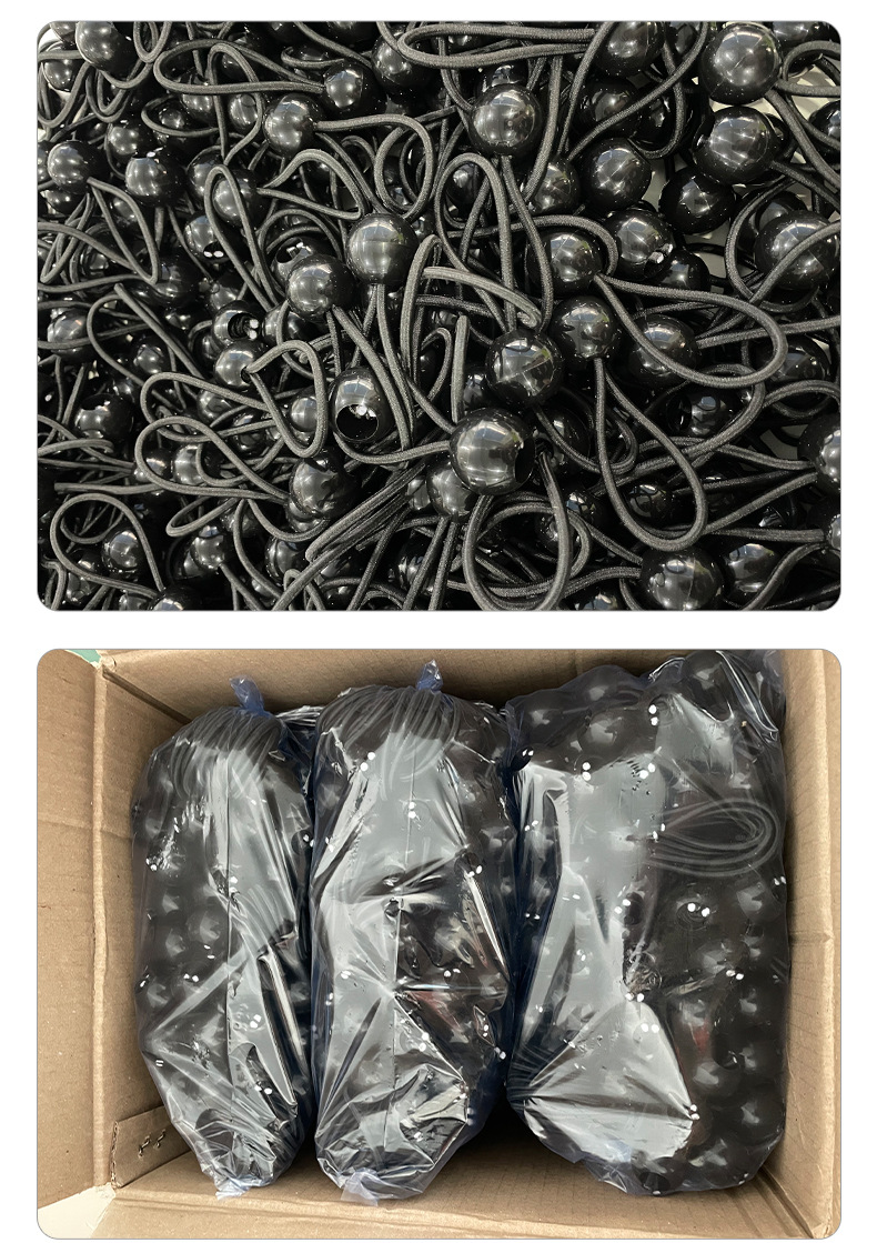 Description Picture 5 of item10/20/40pc Bungee Ball Tarps Canvas Tarpaulin Flagpole Ties Cord Ends Elastic Rope Lace Fixed Boat Pole Camping Tent Accessories
