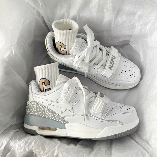 National trend ins male and female student air cushion sneakers chic couple versatile Velcro casual thick-soled sneakers trendy shoes