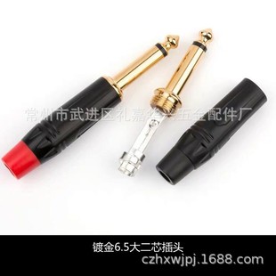 Manufacturer Supplies 6.35 Mono Audio and Video Plug 6.35 Gold-Plated Large Two-Core Plug Electrophoresis Paint 6.5 Plug
