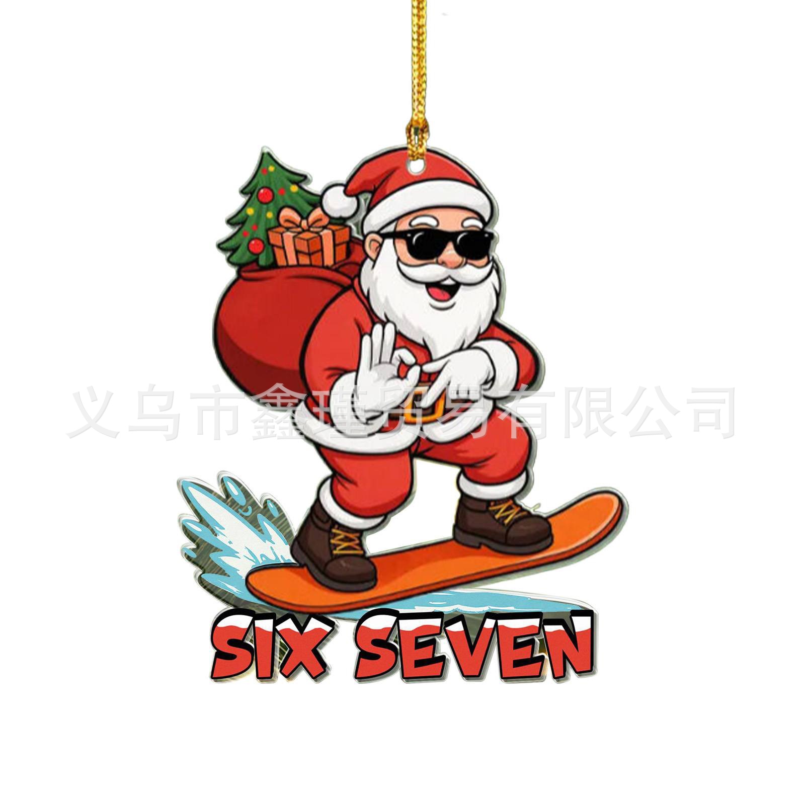Ventas transfronterizas calientes seisseven67 seis siete decoraciones de Navidad acrílicas decoración divertida