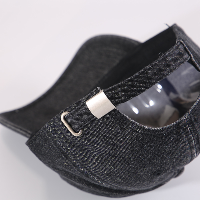 Cappellino da baseball in denim lavato stile coreano uomo e donna_voghion.com