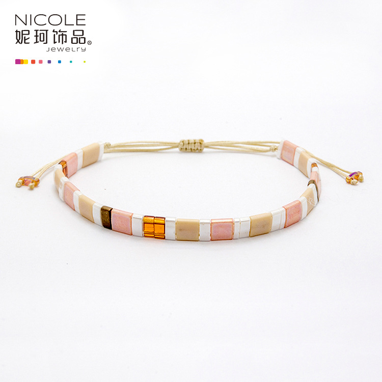 Europa y América pulsera personalizada playa verano TILA joyería con cuentas insta Internet celebridad Bohemia joyería de Nike image 15