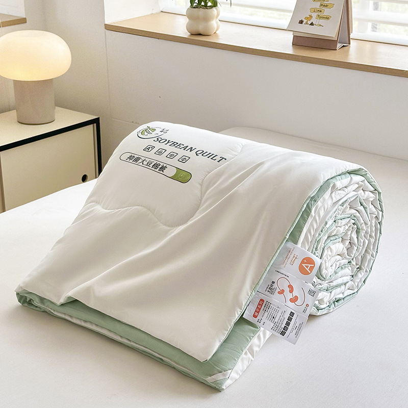 dormitorio de estudiantes fibra de soja clase A línea de cáñamo colcha de verano fresca lavable colcha delgada de aire acondicionado de verano image 9