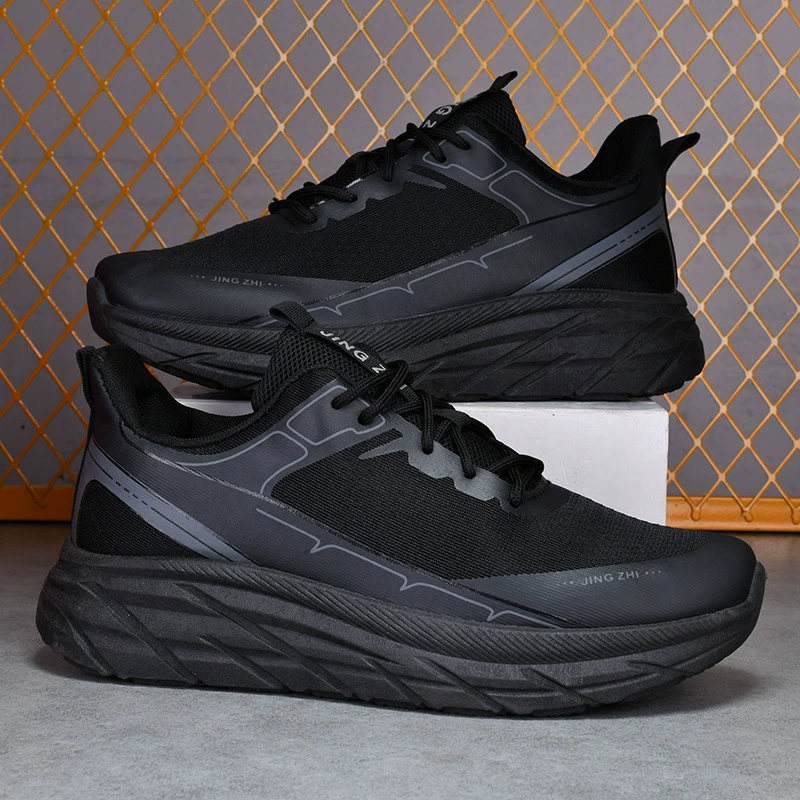 Breathable mesh sports shoes, demi‑season casual trainers, soft cushioned sole