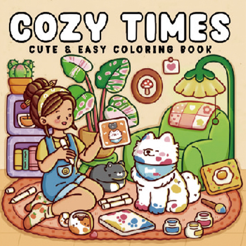 跨境涂色本 Spooky Cutie Coloring Book 怪兽系列儿童涂鸦填色本|undefined