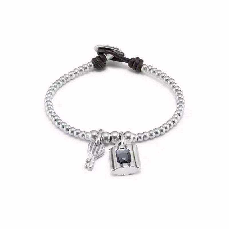 Spanish UNOde50 fashion personality crystal padlock key good luck bracelet ins niche design a generation of hair