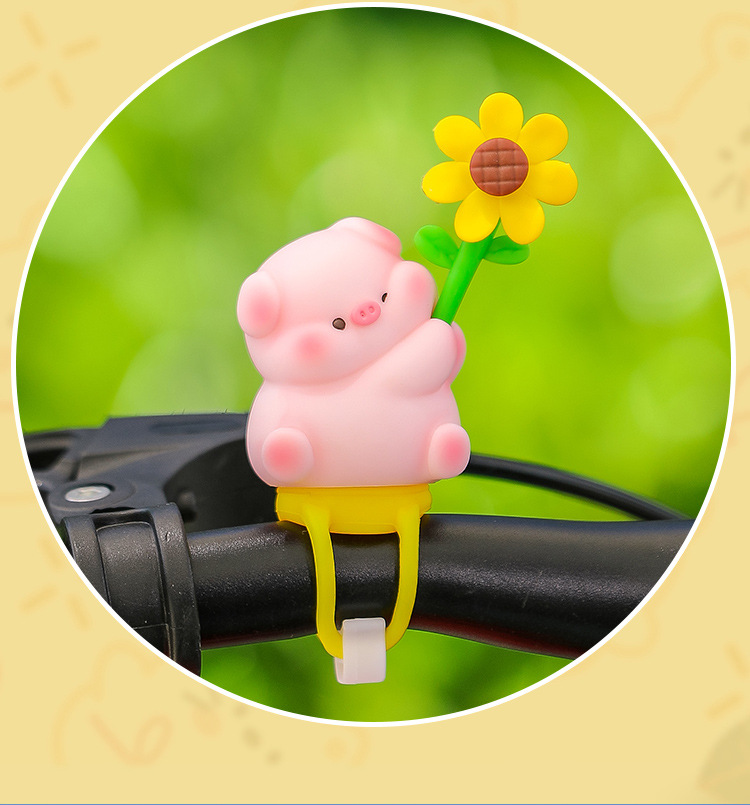 Meng Chong Le Yuan Electric Bicycle Bicycle Decoration Decoration New Cartoon Animal Riding Rearview Mirror Windmill Paradise New