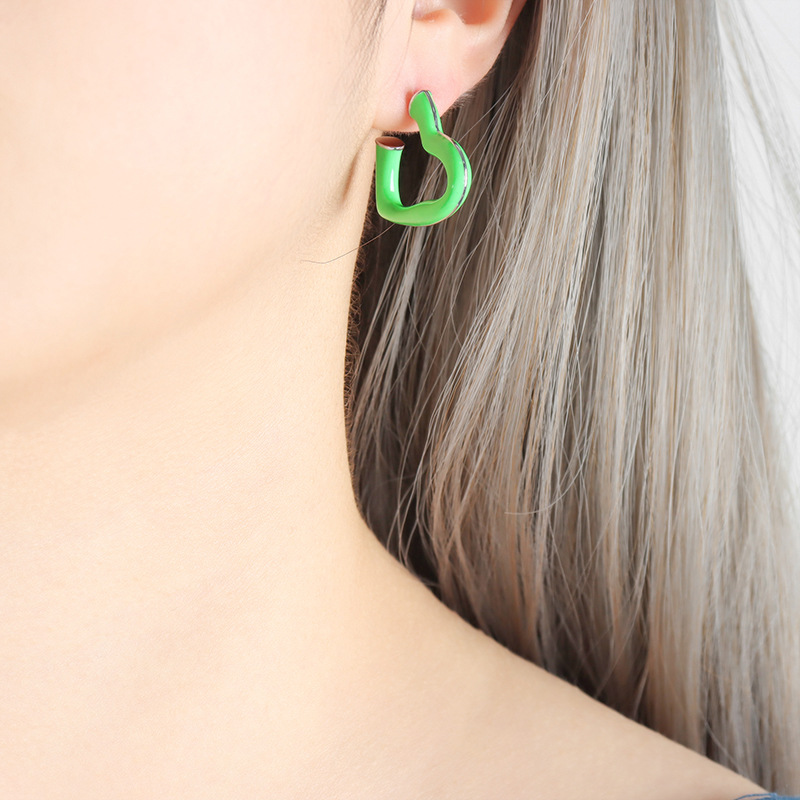 F762-steel earrings
