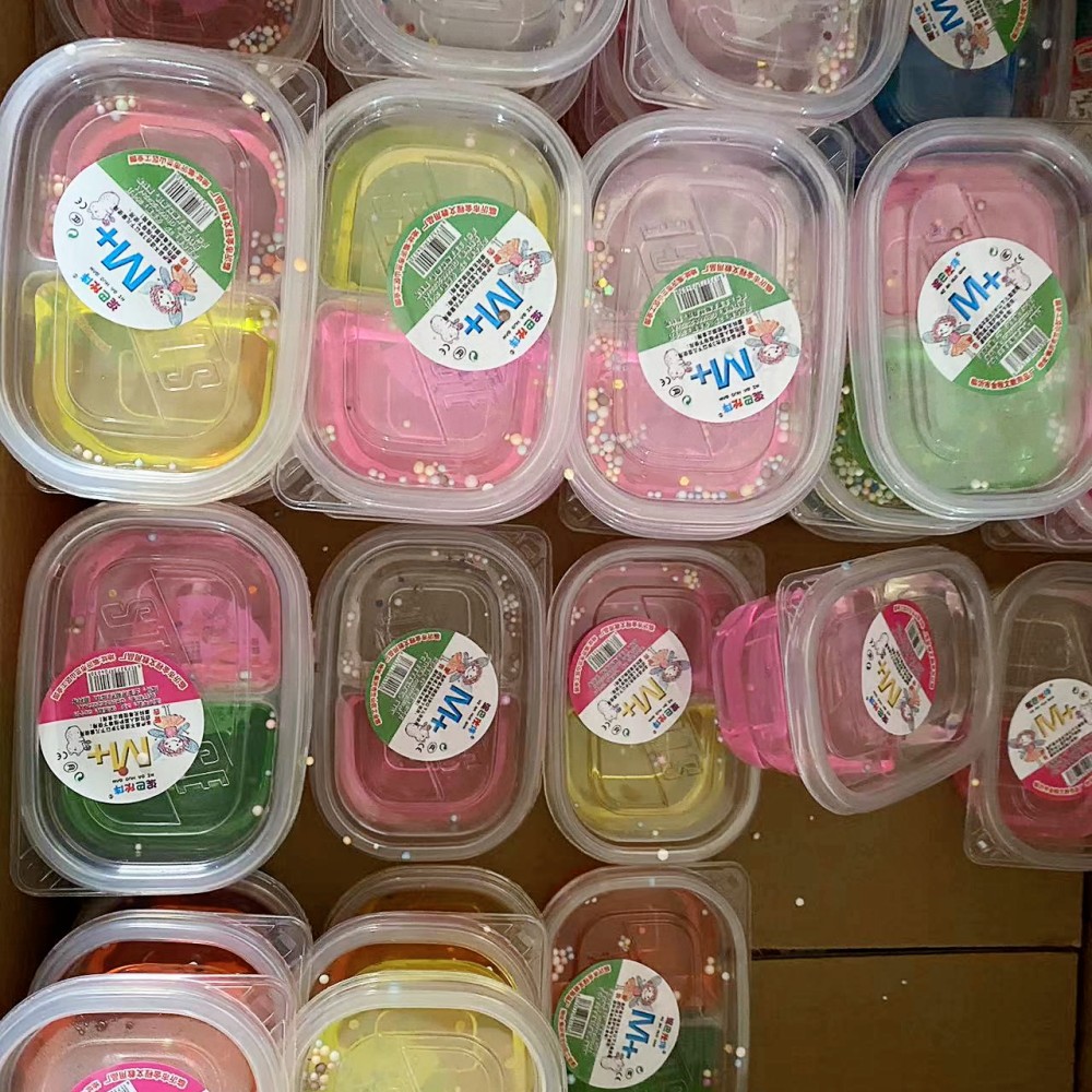Juguete para niños Cristal de barro espuma pegamento descompresión juguete DIY hecho a mano transparente Cristal de barro 2 yuanes grandes almacenes al por mayor