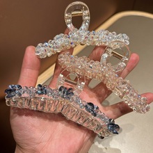 2025原创轻奢水晶抓夹气质后脑勺鲨鱼夹头饰盘发高级感夹子女发卡