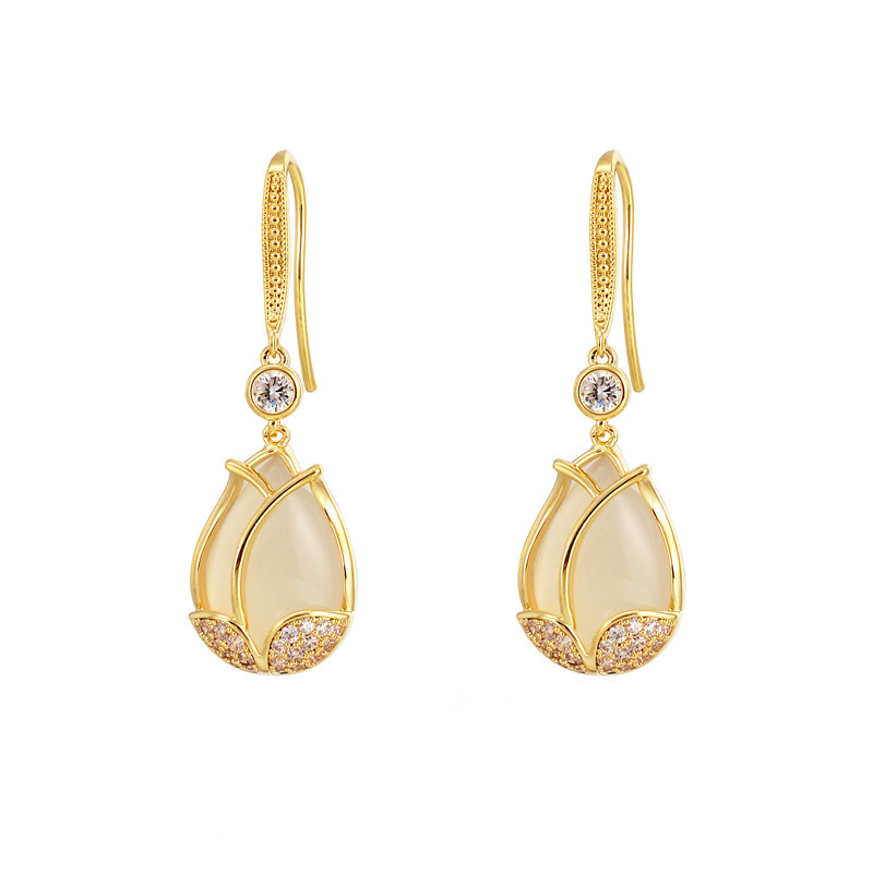 New Korean Tulip Earrings display picture 8