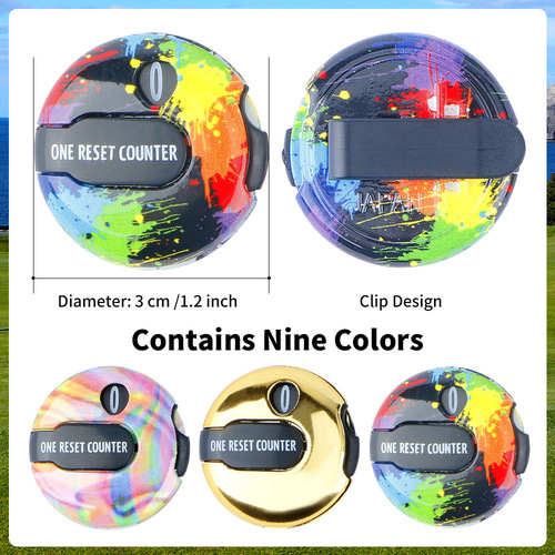 New golf hat clip scorer scorer glove clip scorer dazzling color cross-border Europe, America, Japan and South Korea hot selling