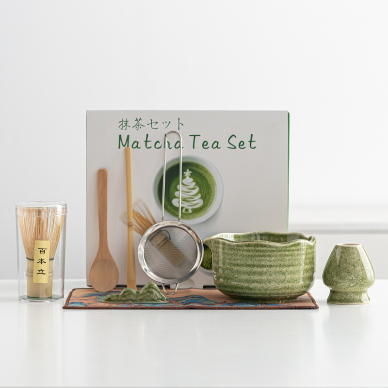 日式抹茶茶具套装陶瓷抹茶碗茶道配件打抹茶工具搅拌器茶筅套装|undefined