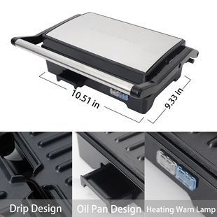 Customized Cross-Border Household Multifunctional Iron Plate Barbecue Machine Portable Steak Grill Machine