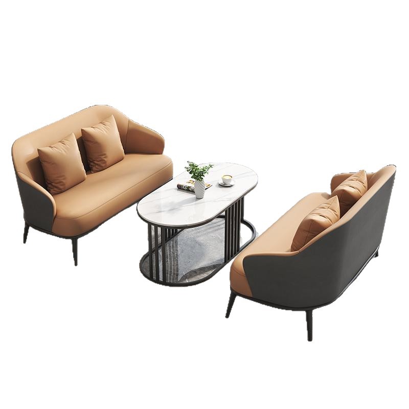 Mesa y silla de recepción Oficina de ventas Balcón de hotel de lujo simple Salón de belleza ocio Sofá para una sola reunión image 6