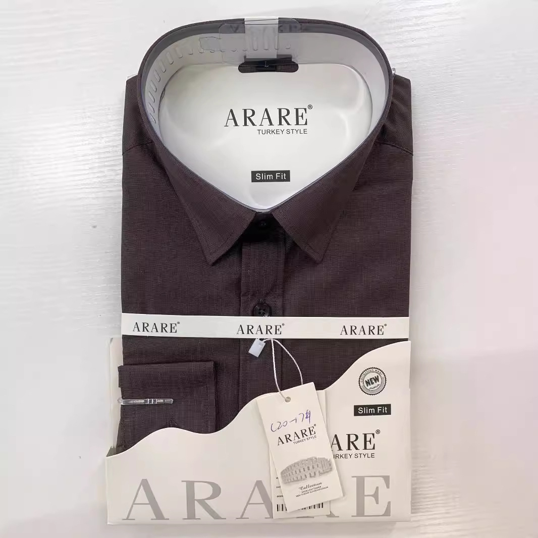 Men's Long Sleeved Solid Color Cardigan Shirt Basic Elegant Style Single Breasted Polyester Casual Shirt_viptrois.com