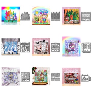 Christmas creative snowflake pattern decoration metal cutting DIY mold Amazon cross-border hand account new products