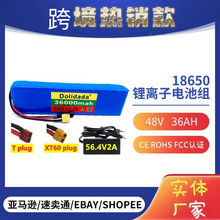 电动自行车电池 48v36Ah18650锂离子电池组13串2并 +充电器