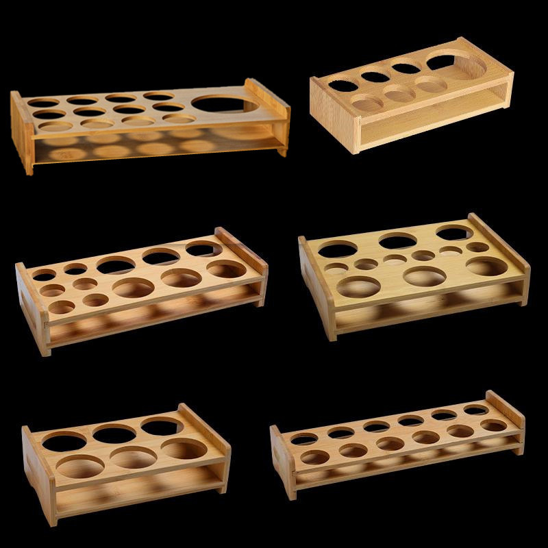 Vaso de madera de bambú de bala portavasas de vino portavasas de vino almacenamiento de madera portavasas de vino pequeño portavasas de vino un soporte de tazas de vino