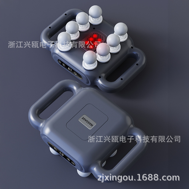 クロスボーダー8頭の液晶筋膜銃の熱いマッサージ器の深層は全身の筋肉を打って腰の背中のマッサージ器を緩めます。|undefined