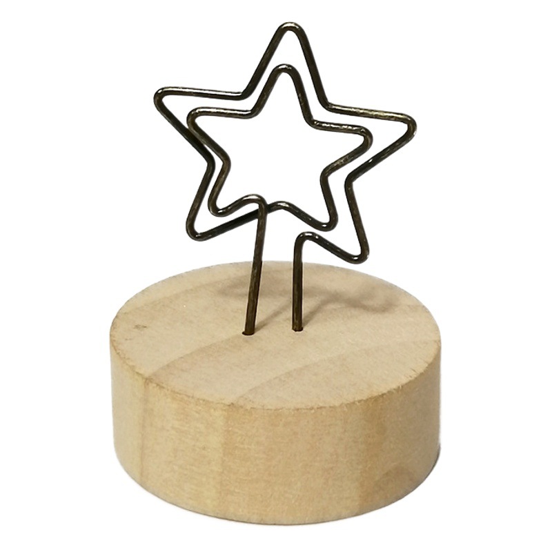 Creativo lindo Mensaje de madera titular de escritorio vertical nota mensaje clip de fotos escritorio vertical titular de la tarjeta de visita Decoración