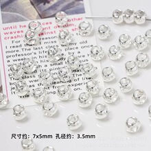 手工合金配件 银色小四通隔珠diy串珠手作材料饰品手串手机链珠子