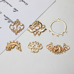 古風DIY飾品配件 鑄銅多孔瓔珞流蘇禁步小掛件掛墜耳環耳飾配飾