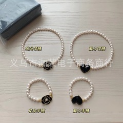 VIP景品山茶花アルファベットクリスマス愛/花diy真珠ネックレス/ブレスレットセットギフトボックス