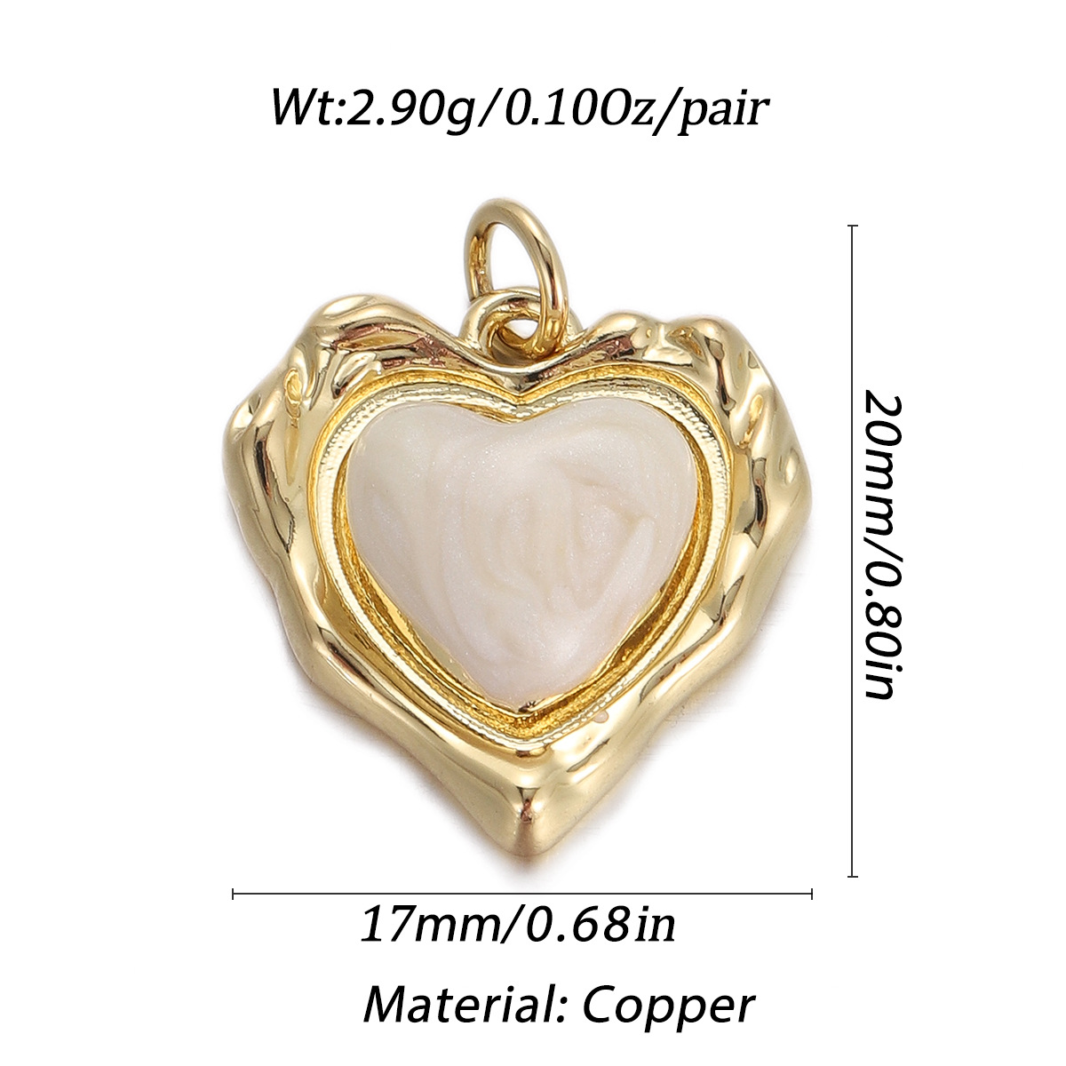 2g Weight Pendant, Chain Jewelry Making Type 15*13mm Jewelry Making Size DIY Jewelry Accessories Classification 1 Piece Quantity Copper Material Letter, Heart Shape Pattern Plating Design Vintage Style, Classic Style Style 1 Piece 15*13mm Copper Letter Heart Shape Pendant Chain 8