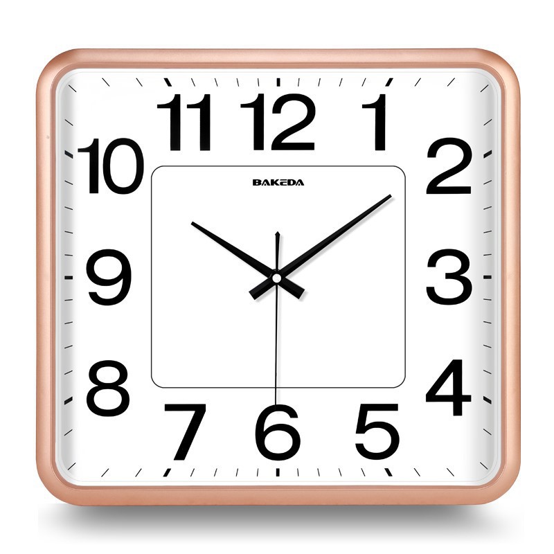 家庭用四角い壁掛け時計リビング時計静音壁掛け約ファッション電子カレンダー時計クォーツ時計