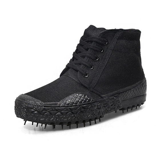 Camouflage Shoes Men's Liberation Shoes High-top Labor Protection Shoes Breathable Wear-resistant Waterproof Rubber Shoes for Migrant Workers Continuous Bottom Anti-slip Shoes