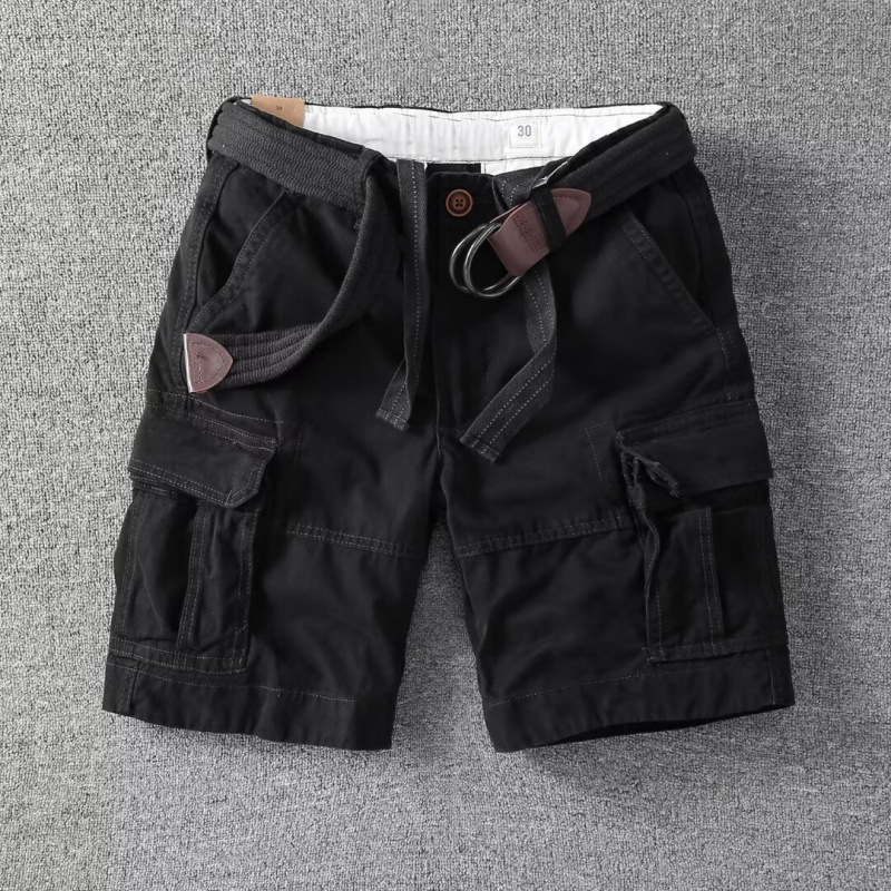 American-style High Street Heavy-weight Tooling Shorts Men's Multi-pocket Camouflage Shorts Men's Korean-style Loose Straight Tooling Pants Trendy