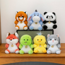 墩墩玩偶小猪熊猫玩偶恐龙水豚小公仔解压陪伴毛绒玩具抓机娃娃