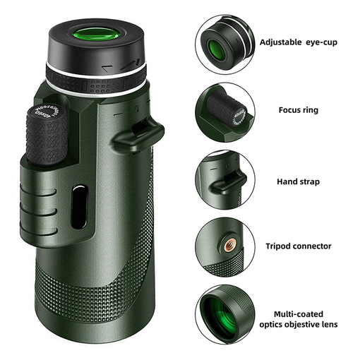 Wholesale monocular telescope 12×50/40×60 HD portable compact outdoor travel monocular telescope