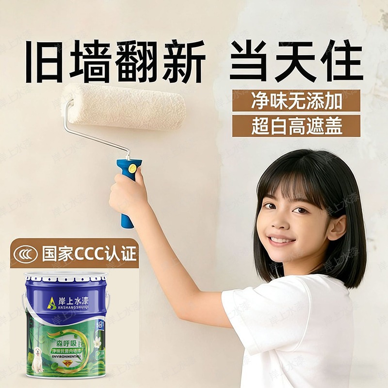Pintura de Látex para Pared Interior Base Agua Blanca Resistente al Agua