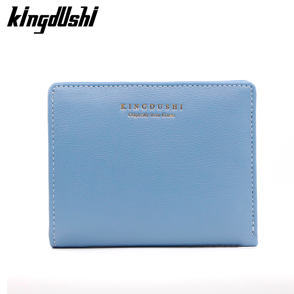 Nueva billetera corta para mujer, billetera urbana simple pu color Morandi, monedero, embrague, tarjeta de múltiples tarjetas