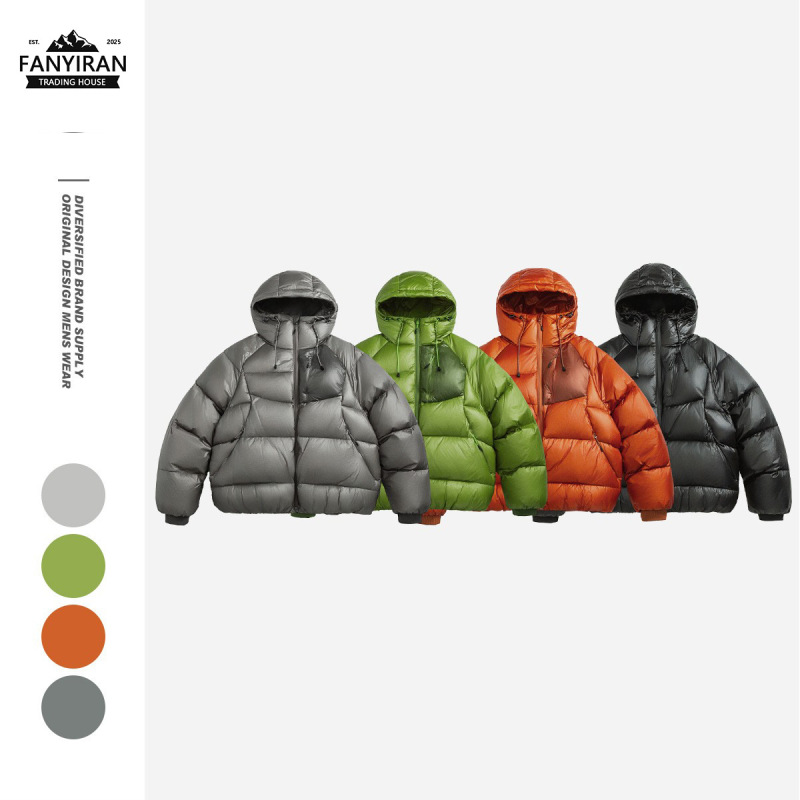 Elieon Outdoor down Jacket Winter New Men's and Women's Couple's Thickeneded Hooded Jacket Warm Bread Jacket H12