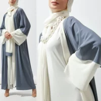 Muslim средний длинный dubai abaya одежда солнцезащитный крем сшитый кардиган ближневосточный халат внешней торговли длинный Дубай