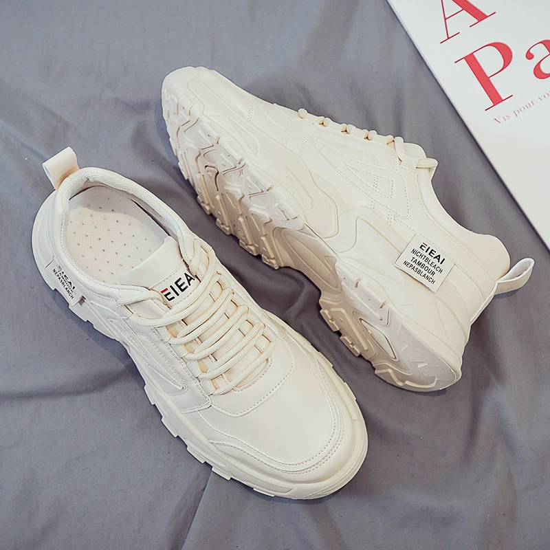2022 Новая мужская обувь, осенняя мужская Спортивная повседневная универсальная белая мужская кожаная обувь с дезодорантом, модная обувь для папы