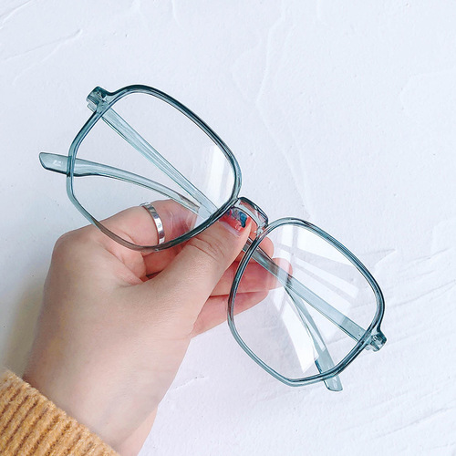 Hollywood Glamour Polycarbonate Sunglasses New Korean Style 9157 Large Frame Fashion Natural Skin Tone Anti Blue Light Eyeglasses