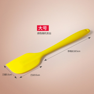 One-piece silicone cake scraper large cream butter spatula multi-functional high temperature resistant color random hair