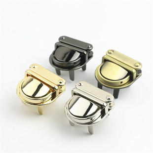 Bag lock/hardware lock bag hardware accessories duck tongue lock golden metal twist lock switch lock buckle