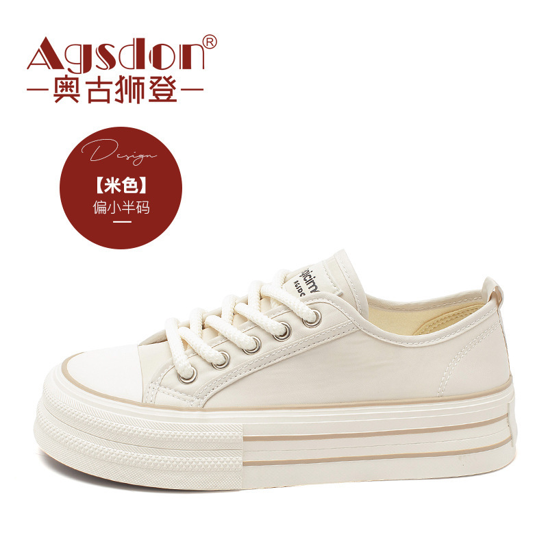 Augusto negro zapatos de lona para las mujeres 2023 otoño nueva primavera y básico Delgado casual estilo coreano zapatillas