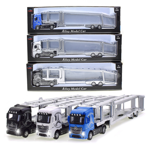 Simulated Construction Vehicle Transport Alloy Car Police Fire Truck Set Excavator and Bulldozer Children's Toy Wholesale