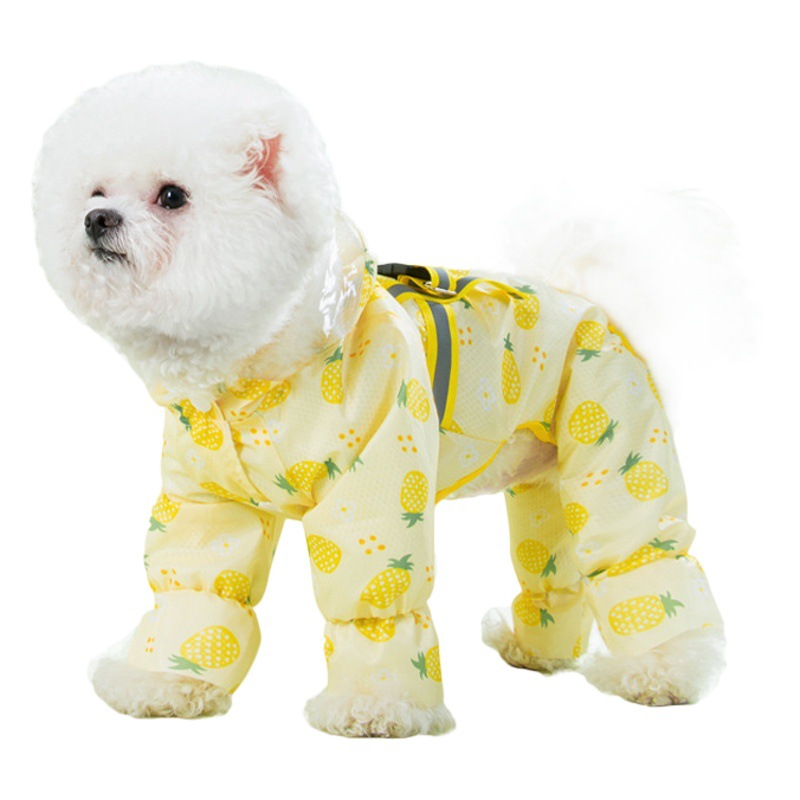 Ropa impermeable para perros para días lluviosos, cobertura completa para Teddy, Bichón, perros pequeños y medianos, impermeable antisuciedad, ropa de lluvia para mascotas.